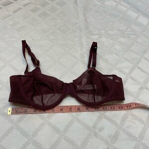 Auden Demi coverage Unlined Bra 36B maroon color